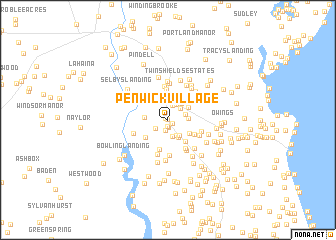 map of Penwick Village