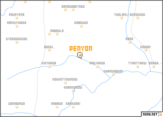 map of Pényon