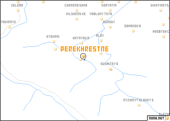 map of Perekhrestne