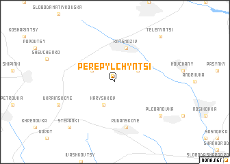 map of Perepylʼchyntsi