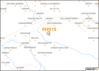 map of Pereto