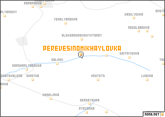 map of Perevesino-Mikhaylovka