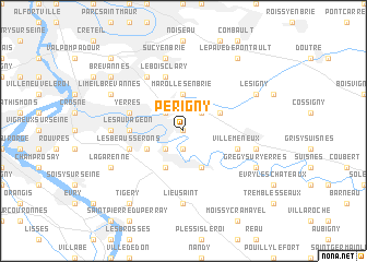 Périgny (France) map