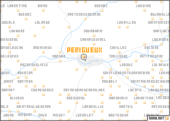 map of Périgueux