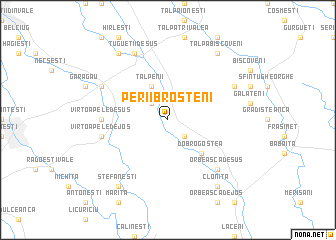 map of Perii-Broşteni