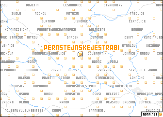 map of Pernštejnské Jestřabí