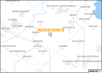 map of Pervoye Maya