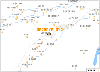 map of Pervoye Maya