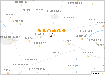 map of Pervyye Bychki