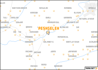 map of Peshgeleh