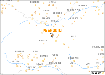 map of Peškovići