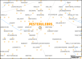 map of Pesteau-le-Bas