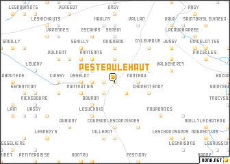 map of Pesteau-le-Haut