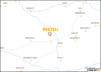 map of Pesteļi