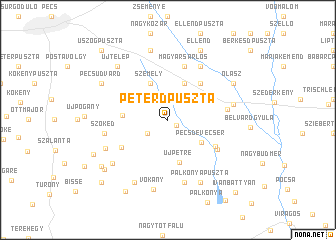 map of Peterdpuszta