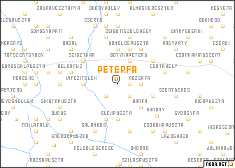 map of Péterfa