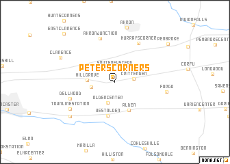 map of Peters Corners