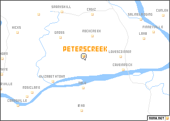 map of Peters Creek