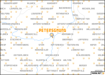 map of Petersgmünd