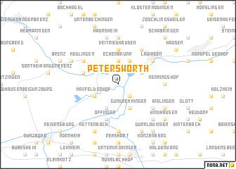 map of Peterswörth