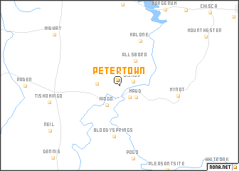 map of Petertown