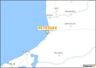 map of Pēterupe