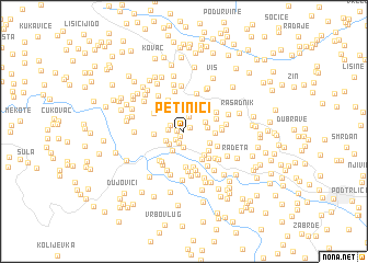 map of Petinići