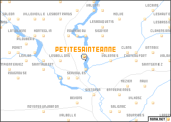 map of Petite Sainte-Anne