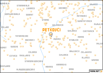 map of Petkovci