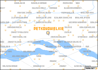 map of Pętkowo Wielkie