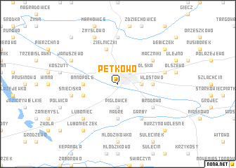 map of Pętkowo