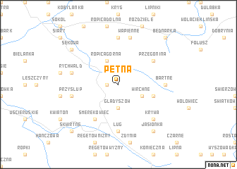 map of Pętna