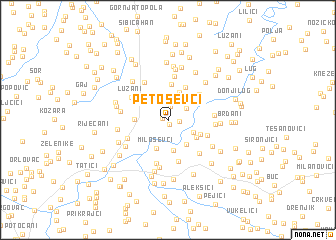 map of Petoševci