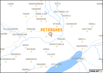 map of Petrádhes