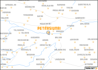 map of Petrašiūnai