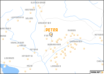 map of Pétra