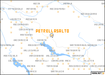map of Petrella Salto