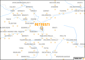 map of Petreşti