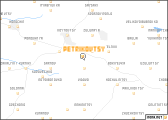 map of Petrikovtsy