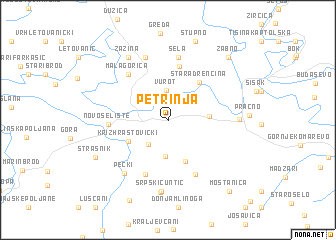 map of Petrinja