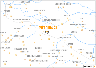 map of Petrinjci