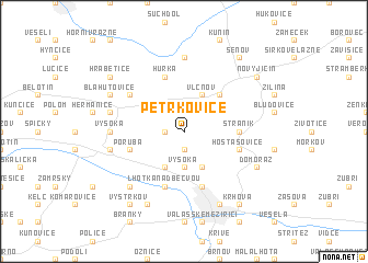 map of Petřkovice