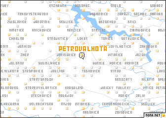 map of Petrova Lhota
