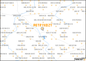 map of Petry Kozy