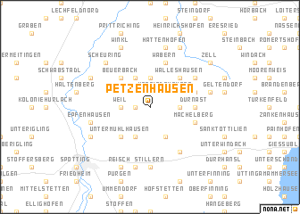 map of Petzenhausen
