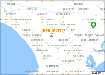map of Peumérit
