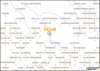 map of Pexjá