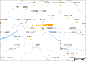 map of Peyrehorade