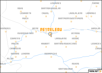map of Peyreleau
