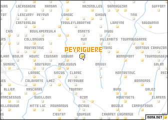 map of Peyriguère
